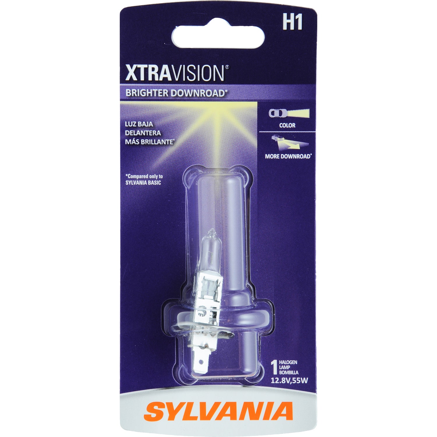 Sylvania H1 Xtravision Halogen Headlight Bulb, (Contains 1 Bulb)  Silverstar
