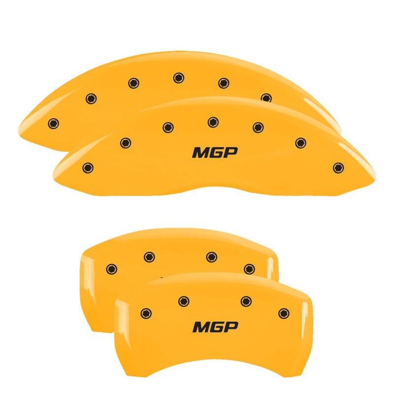 Mgp Caliper Covers 14256Smgpyl Mgp Yellow Powder Coat Finish, Black Characters,