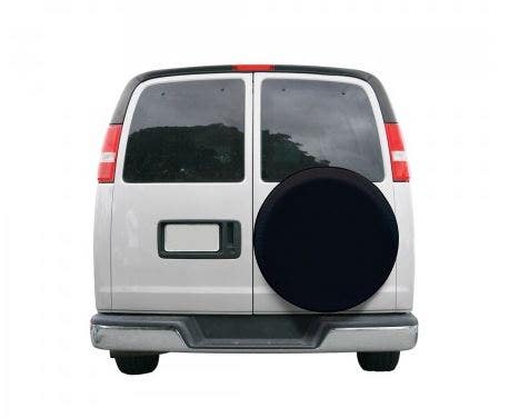 Univ Spare Tire C- Blk   Spare Tire Cover; Attachment Style - Wraparound,