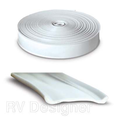 Rv Designer E321, Standard Vinyl Insert Trim, 1 Inch Wide, 25 Foot Roll, White