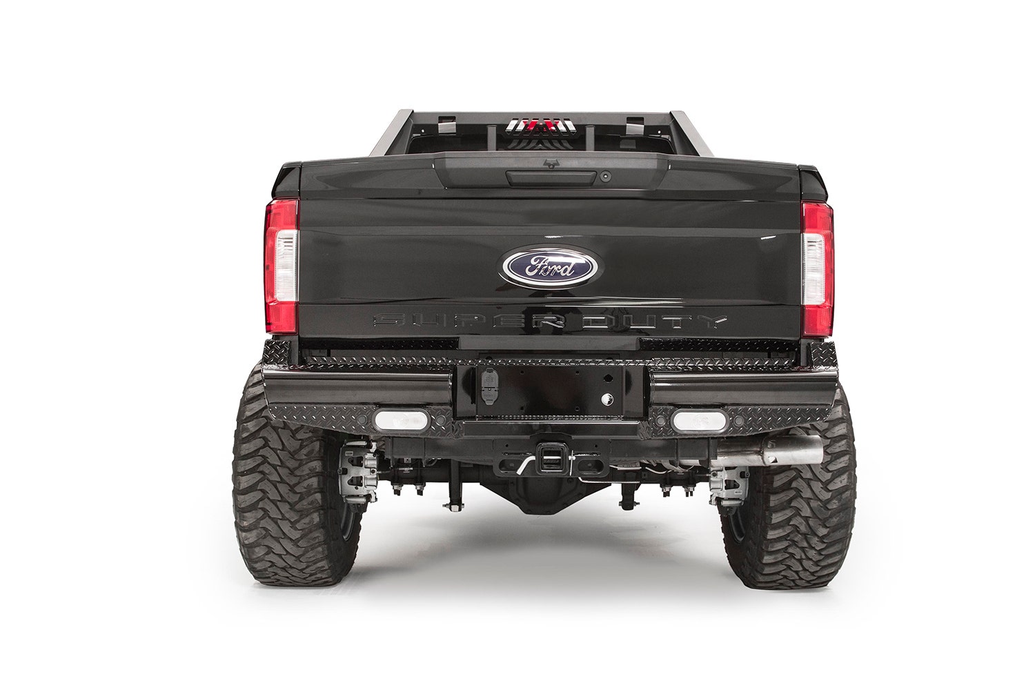Fab Fours Fs17-T4150-1 Black Steel Ranch Rear Bumper   Bumper Black Steel; With