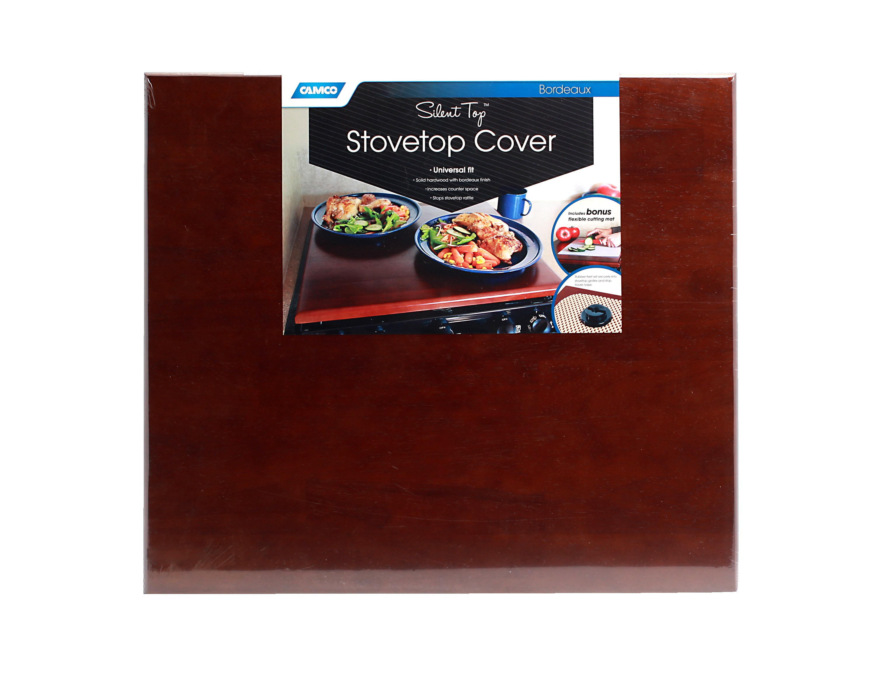 Camco 43526-A Silent Top Stovetop Cover, Convert Your Stove Top To Extra Counter