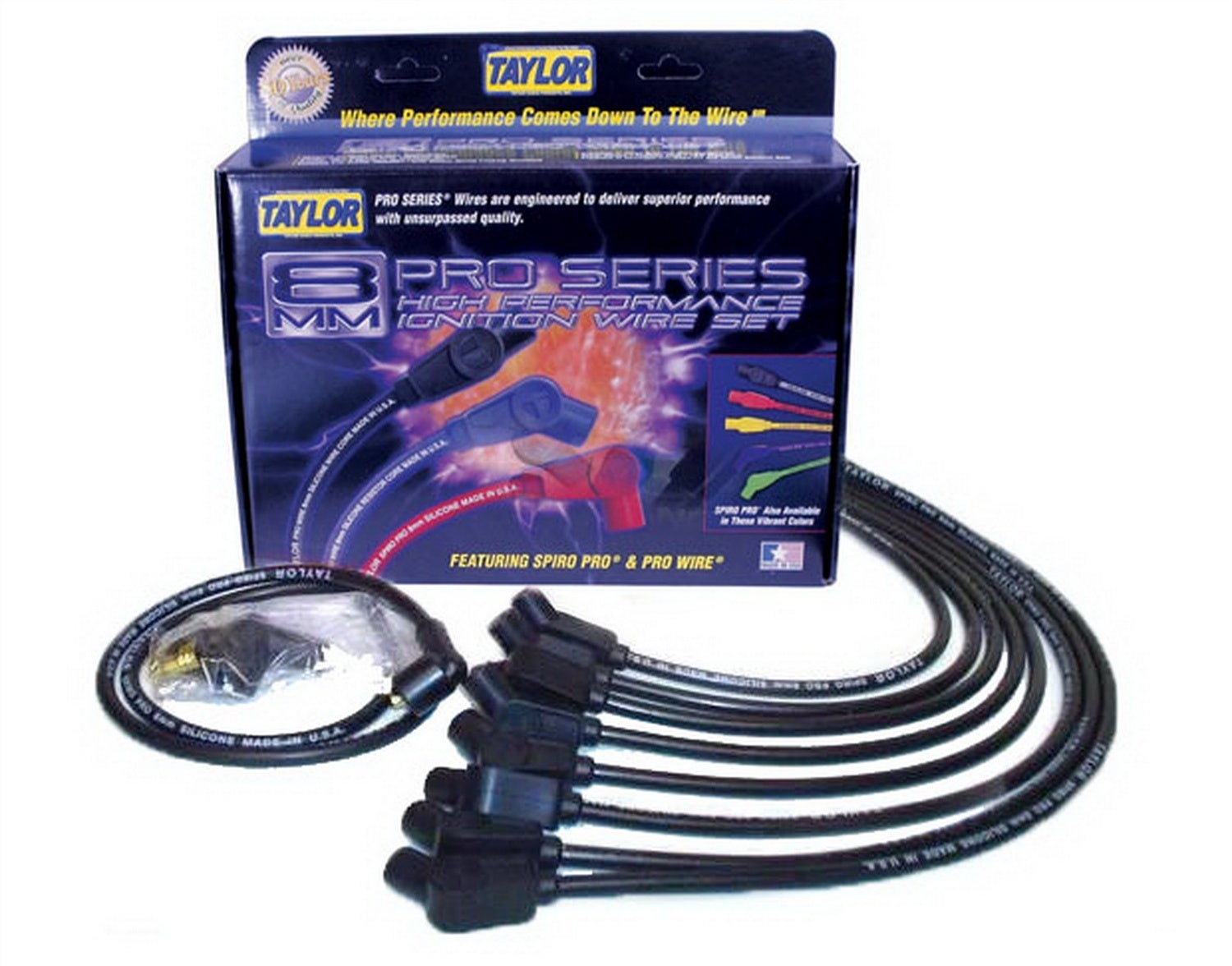 Taylor Cable 76032 8Mm Spiro-Pro Ignition Wire Set   Spark Plug Wire Set