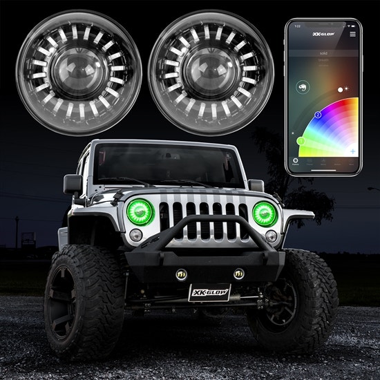 Xkglow Xk7injpkit 2X7 Inch Rgb Jeep Light, Assorted Colors Xkglow Xk7injpkit 2X7