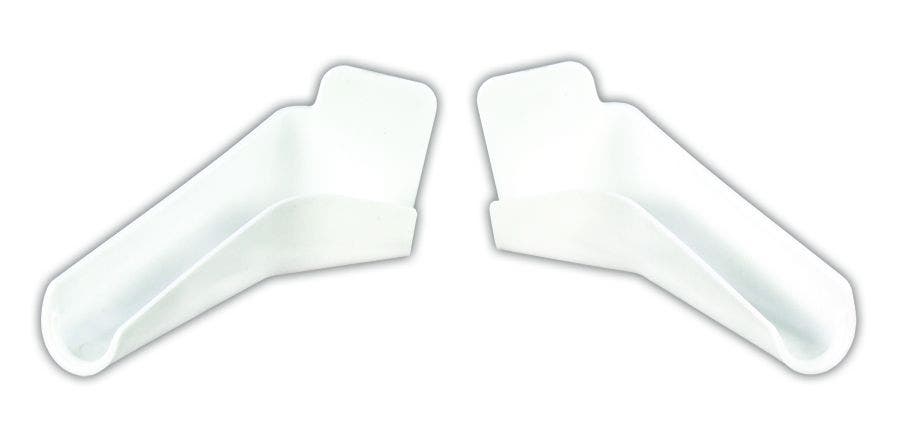 Jr Products 655-Pw-A Polar White Rigid Extended Rain Gutter Spout   Drip Rail