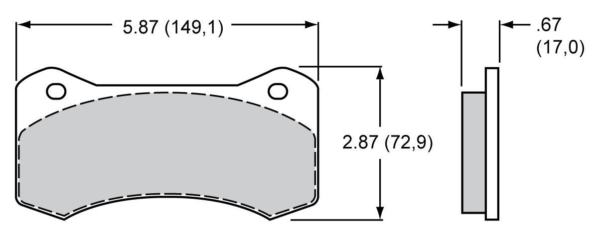 Wilwood 150-9488K Brake Pad Set (Bp-10 6617 Pad)  150-1251K Brake Pad Smartpad
