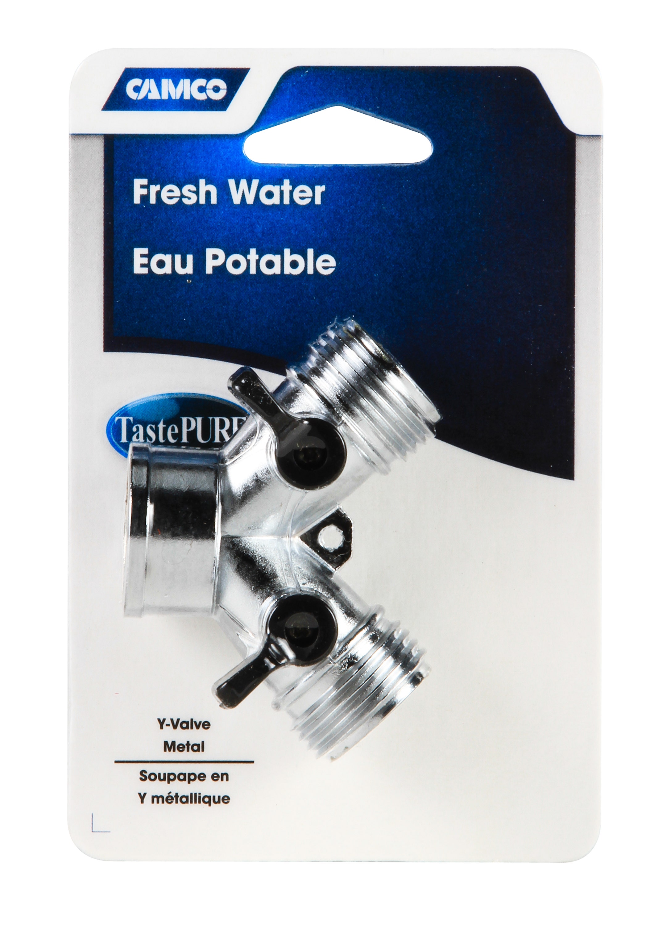 Camco 20113 Y-Style Metal Shut Off Valve   Fresh Water Fill Hose Shut Off Valve;