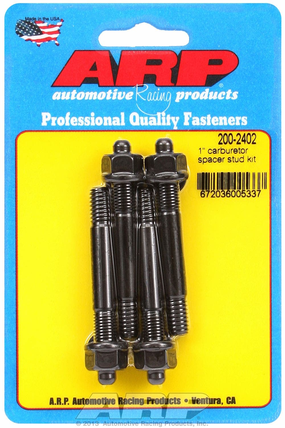 Arp 2002402 Black Oxide Carburetor Stud Kit   Carburetor Stud Kit  Compatibility