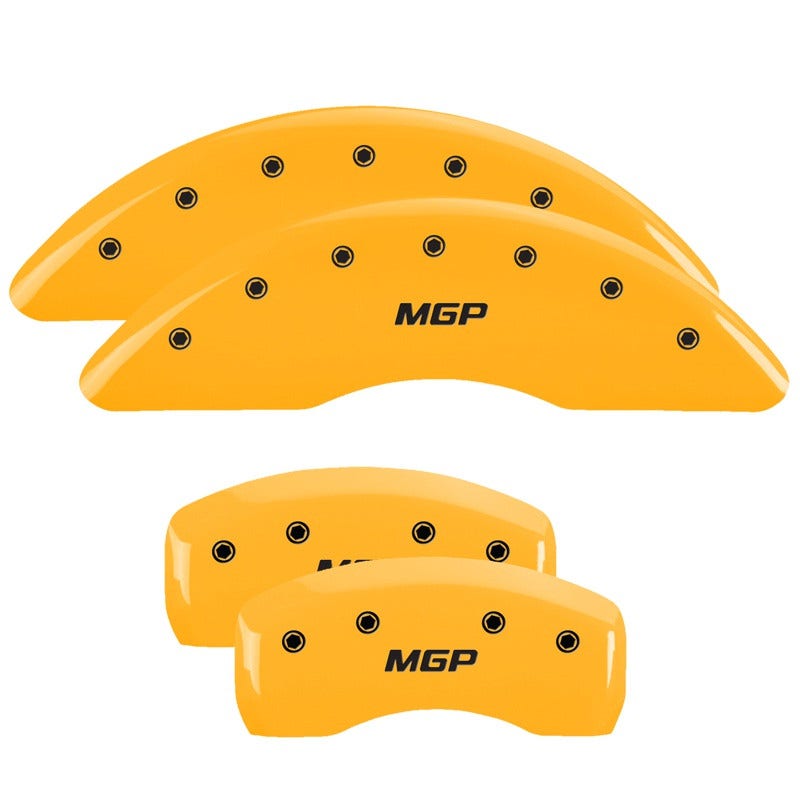 Mgp Caliper Covers 14258Smgpyl Mgp Yellow Powder Coat Finish, Black Characters,