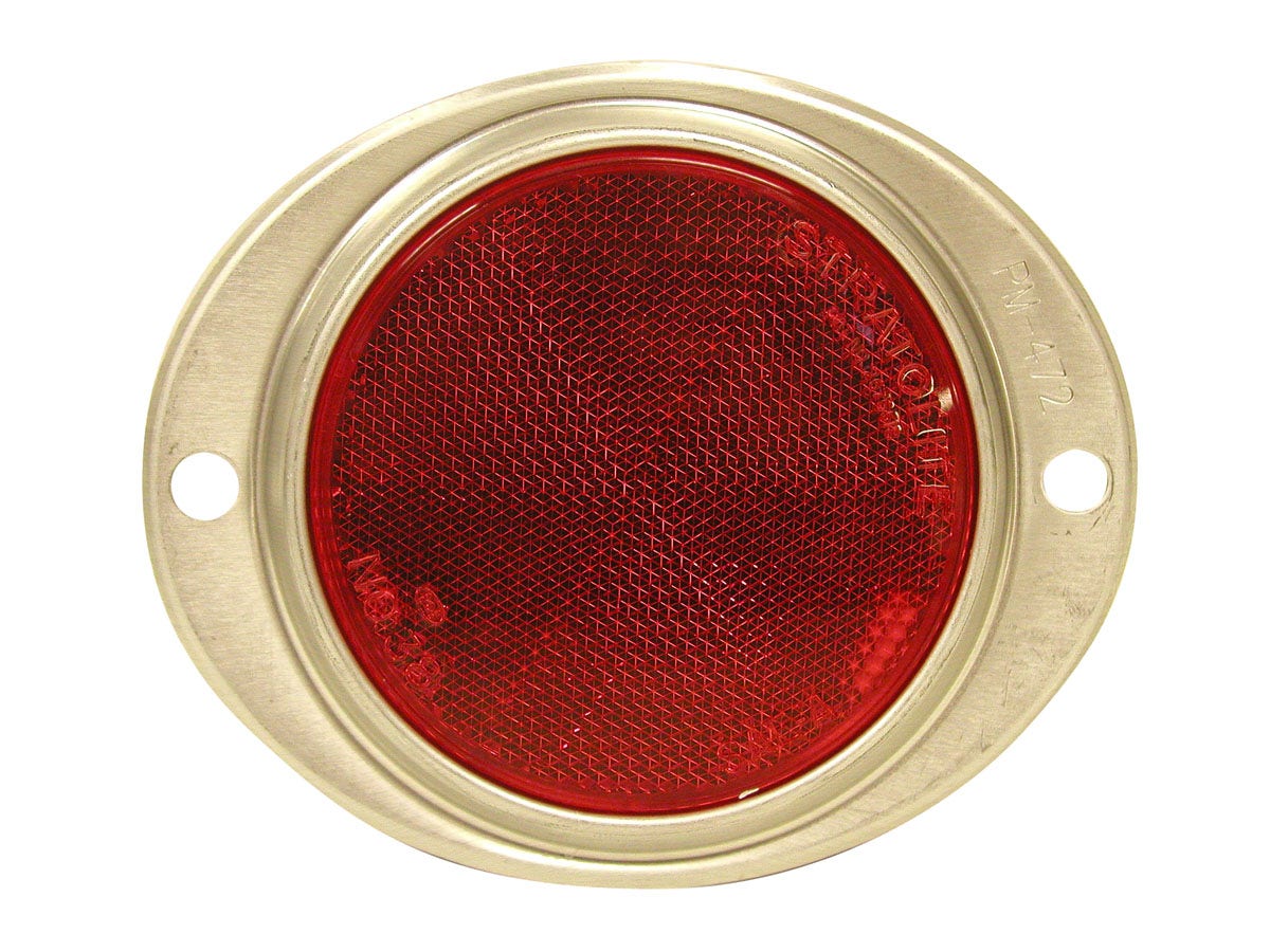 Peterson Manufacturing V472r Red 3" Aluminum Oval Reflector  Mfg.  Reflector;