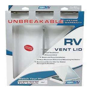Camco 40162 Polycarbonate Rv Vent Lid For Elixir (Pre-1994) - White   Roof Vent