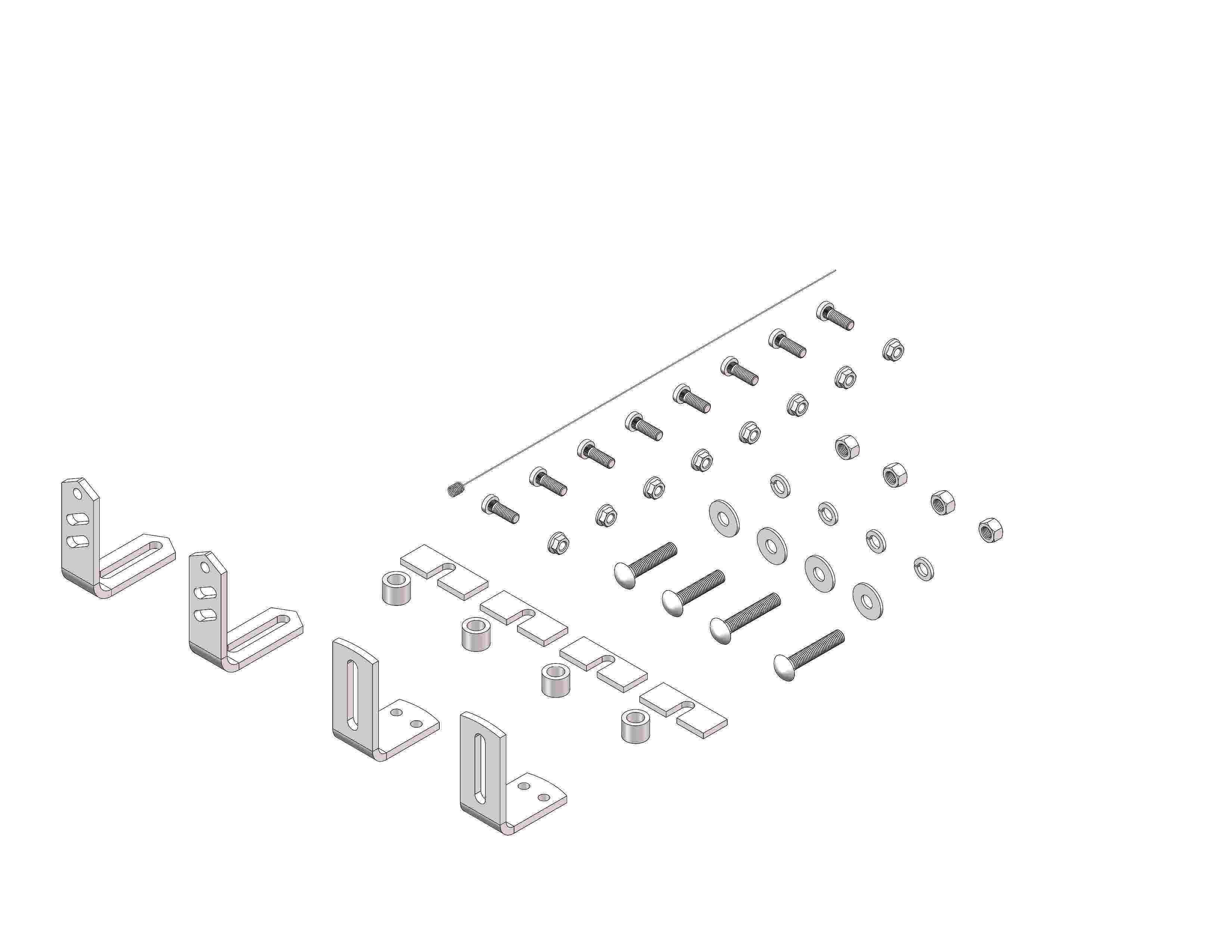 Husky 31415 Custom Bracket Kit For Chevy Silverado/Sierra   Custom Bracket Kit