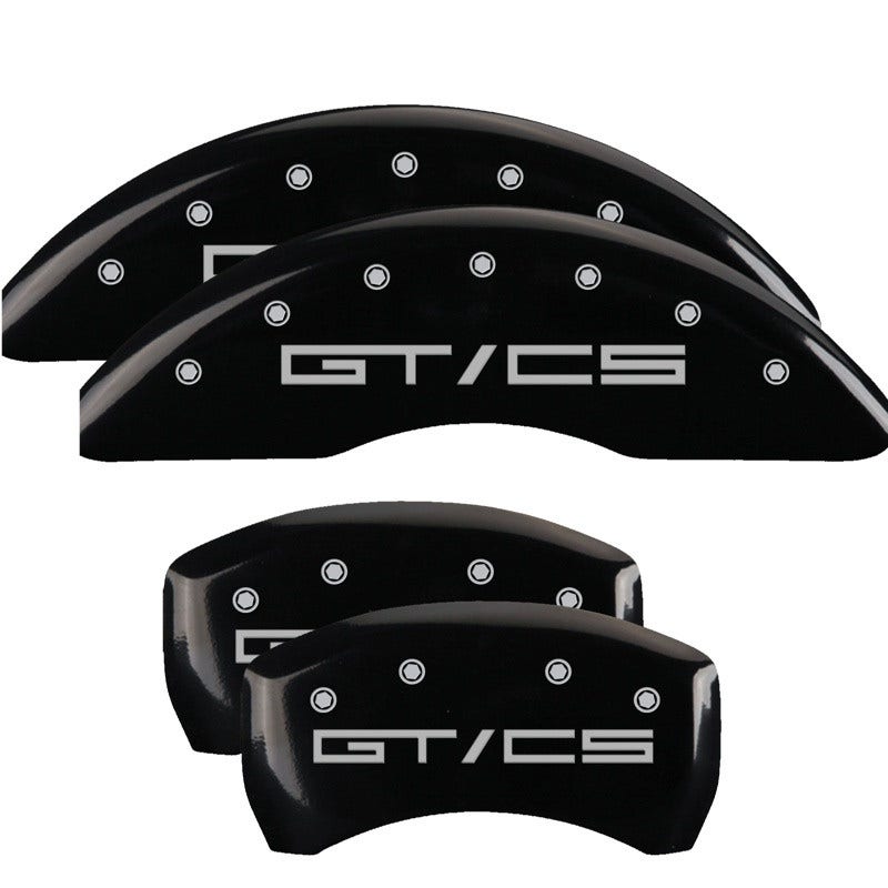 Mgp Caliper Covers 10201Sgtcbk Mustang Gt/Cs Black Powder Coat Finish, Silver