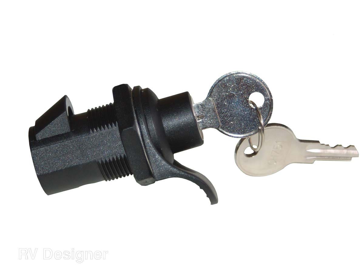 Rv Designer L532 1" Compartment Lock With Key   Lock Cylinder; Compatibility -