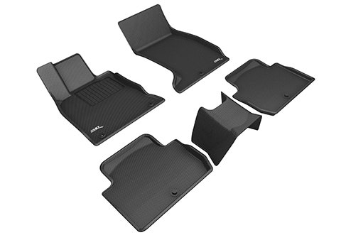 3D Kagu Floor Mat 2 Row Set Black 3D Kagu Floor Mat 2 Row Set Black